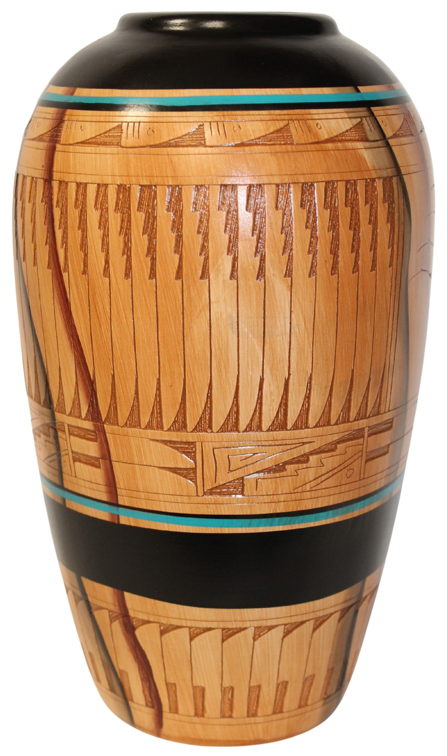 Authentic Navajo Etched Collector Piece by Dwayne Blackhorse -(DBW-M95-189A)