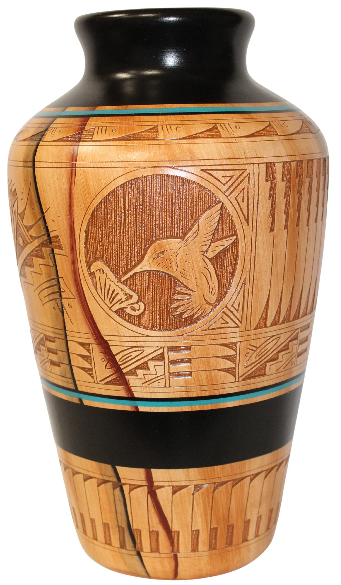 Authentic Navajo Etched Collector Piece by Dwayne Blackhorse -(DBW-M98-198A)