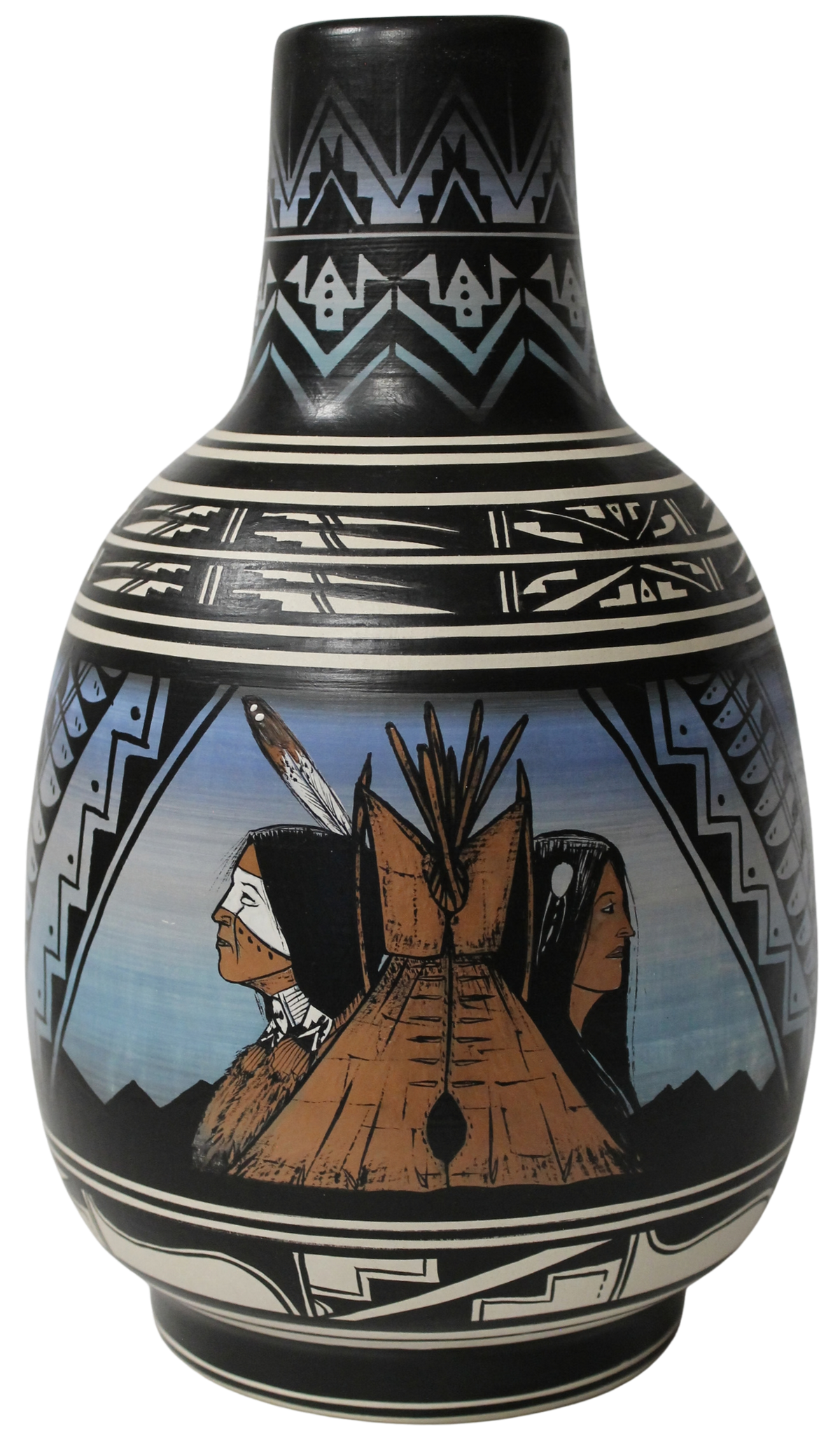 JFL Legacy - Dennis Yazzie, Chief and Teepee (7 x 12 Inches)