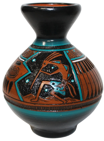 Herman Oliver Collector - Fine Etched Kokopelli with Color Accents (HOW180A)