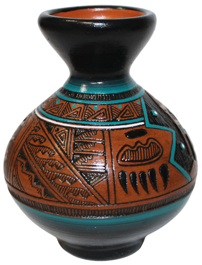 Herman Oliver Collector - Fine Etched Kokopelli with Color Accents (HOW180A)