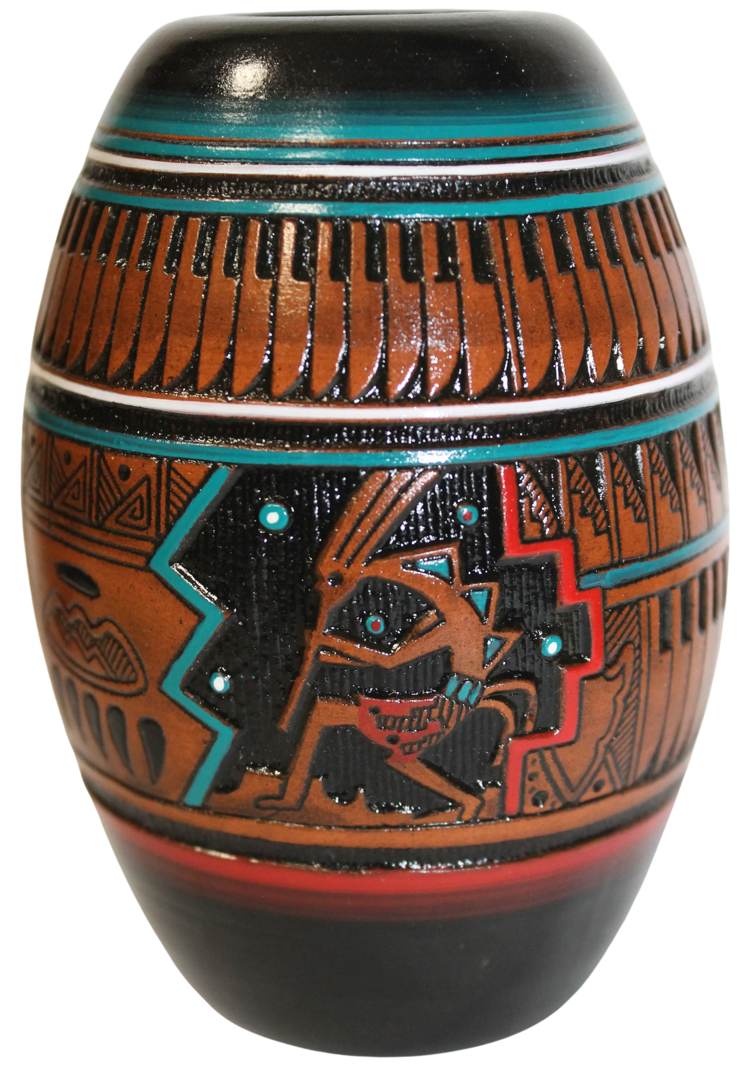 Herman Oliver Collector - Fine Etched Kokopelli with Color Accents (HOW270A)