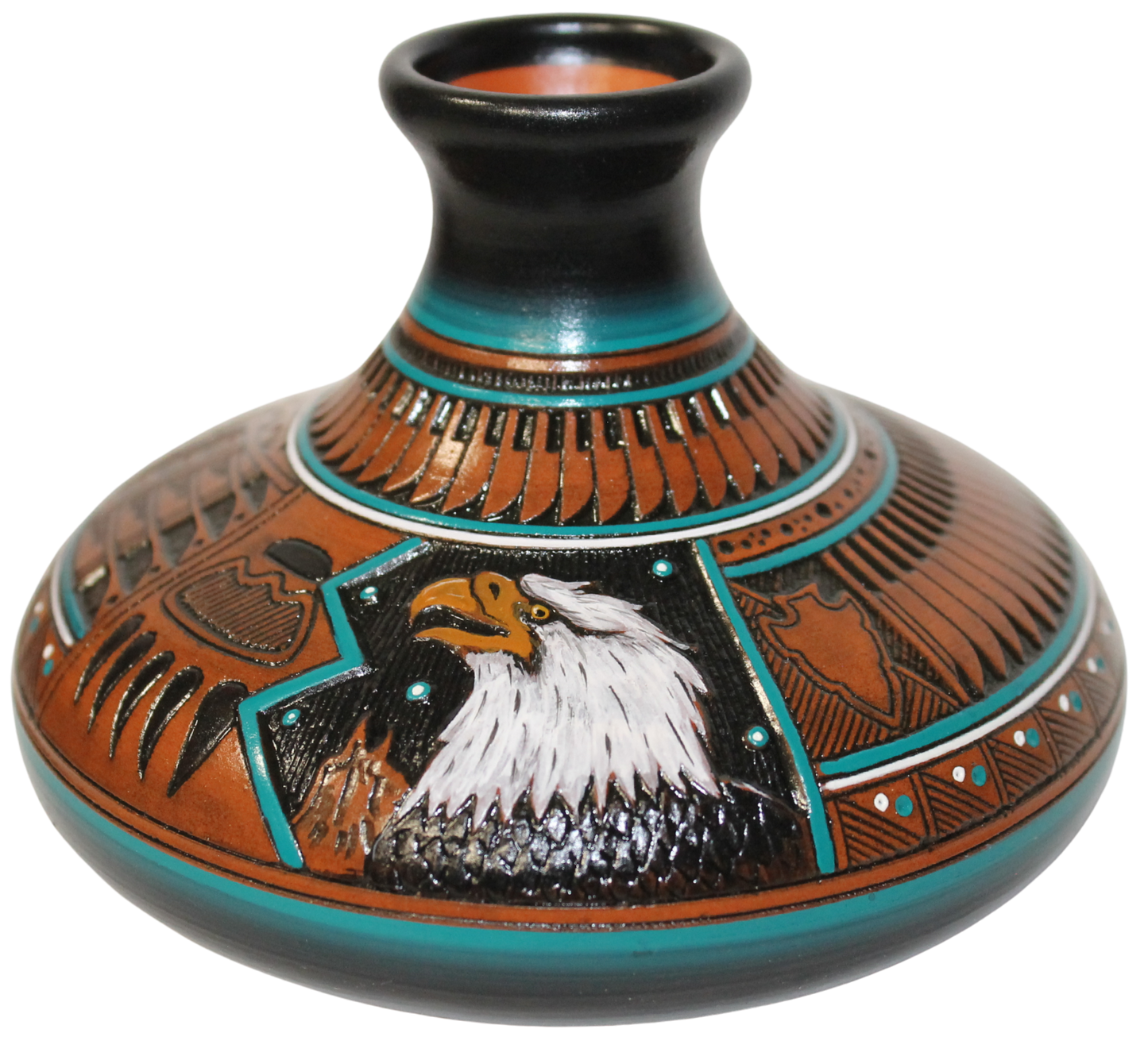 Herman Oliver Collector - Fine Etched Eagle Head with Color Accents (HOW330A)