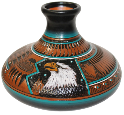 Herman Oliver Collector - Fine Etched Eagle Head with Color Accents (HOW330A)