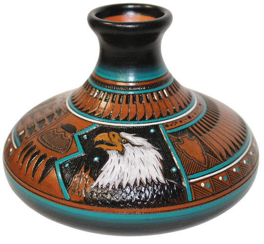 Herman Oliver Collector - Fine Etched Eagle Head with Color Accents (HOW330A)