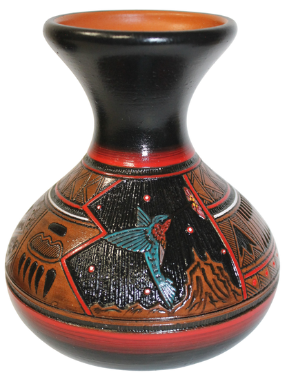 Herman Oliver Collector - Fine Etched Hummingbird with Color Accents (HOW360A)