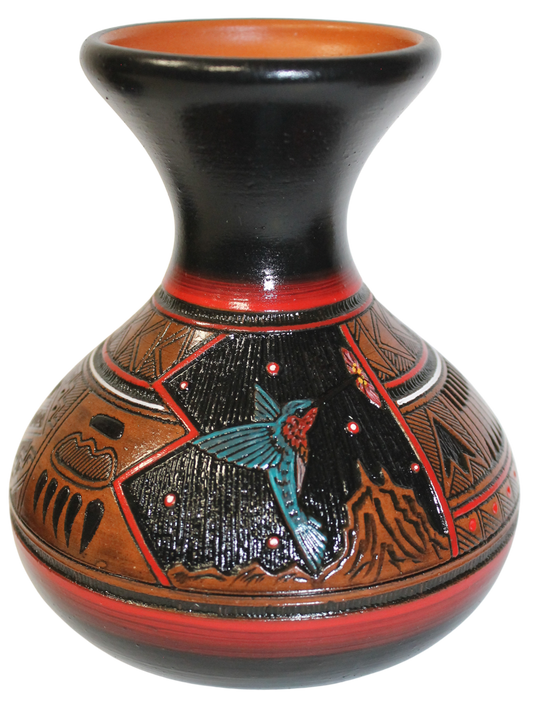 Herman Oliver Collector - Fine Etched Hummingbird with Color Accents (HOW360A)