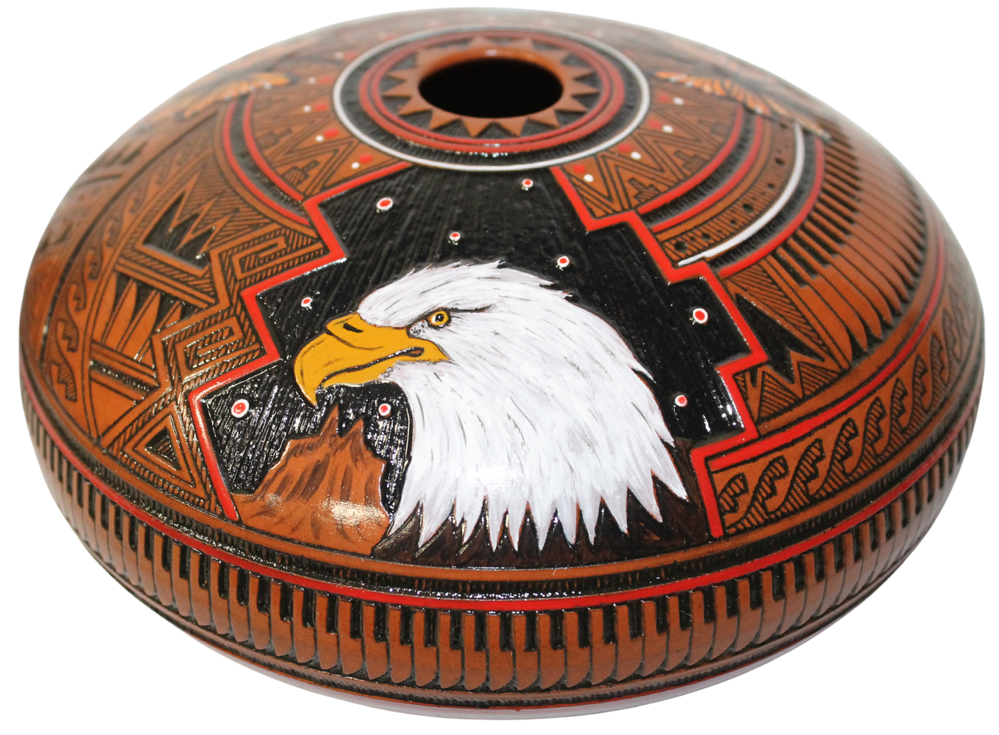Herman Oliver Collector - Fine Etched Eagle Head with Color Accents (HOW600A)