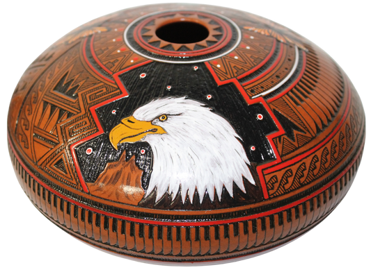 Herman Oliver Collector - Fine Etched Eagle Head with Color Accents (HOW600A)