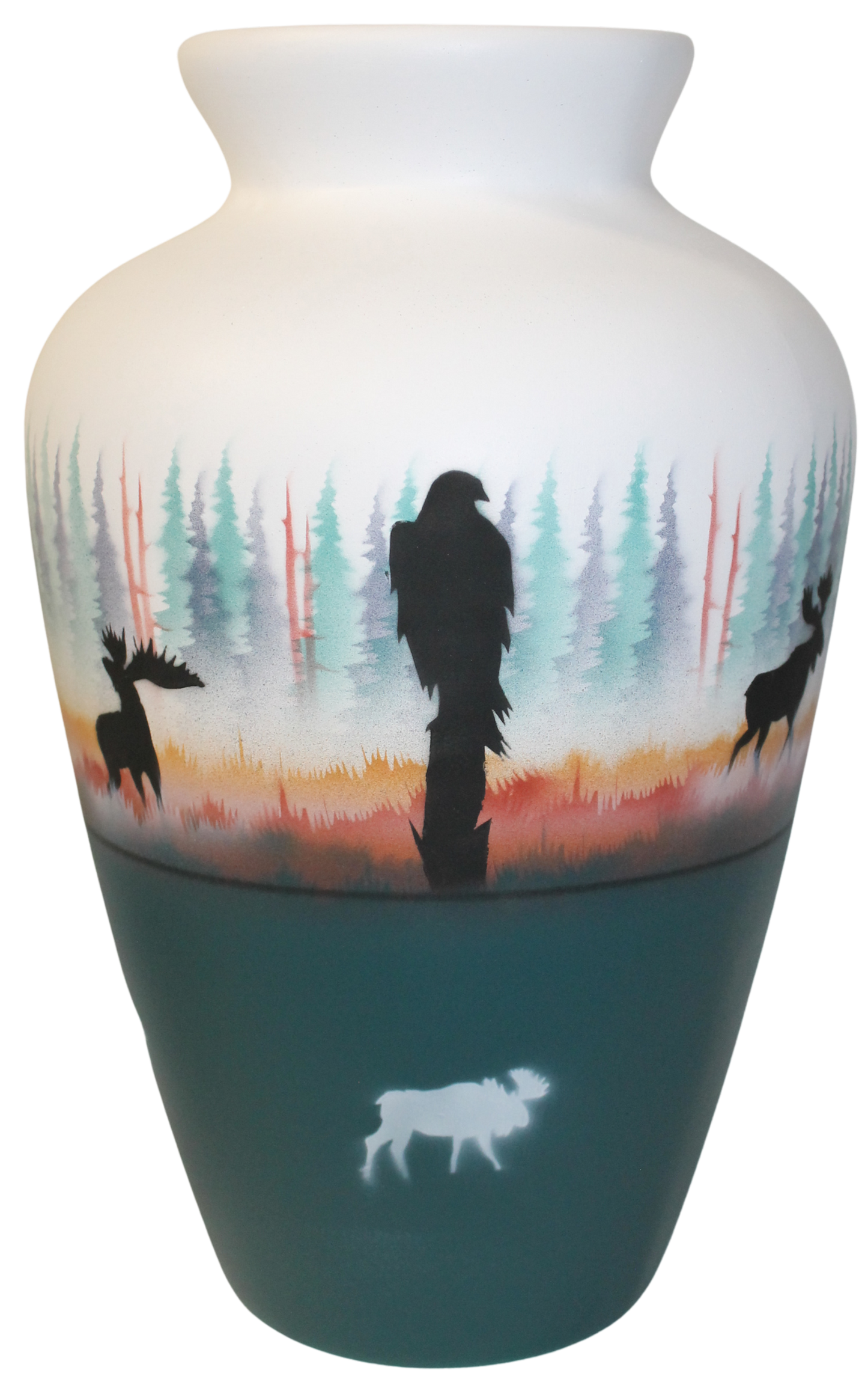 MSC4 Morning Mist -Moose 8 x 12 1/2 Vase