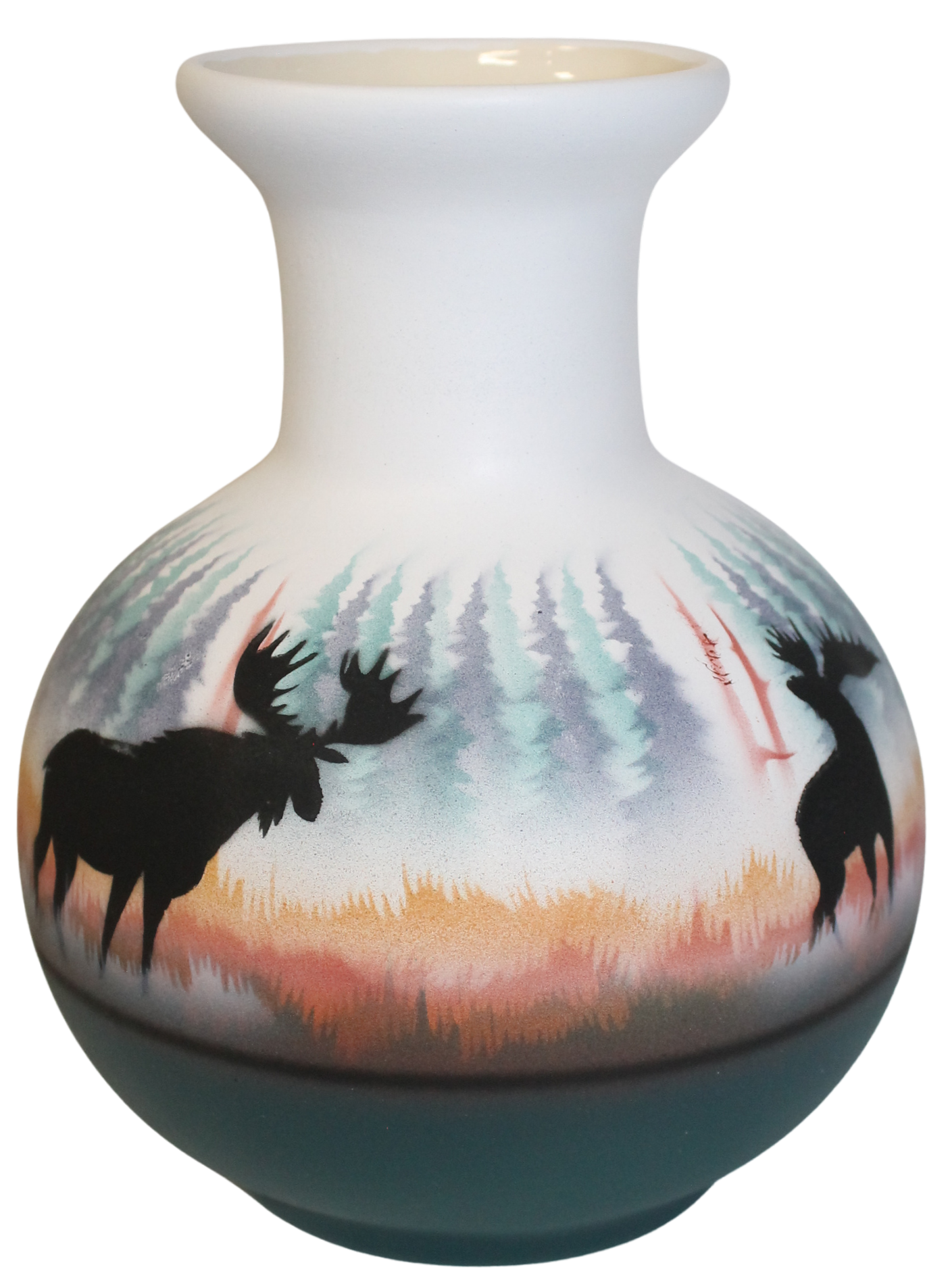 MSL1 Morning Mist -Moose 5 1/2 x 7 1/2 Flower Vase
