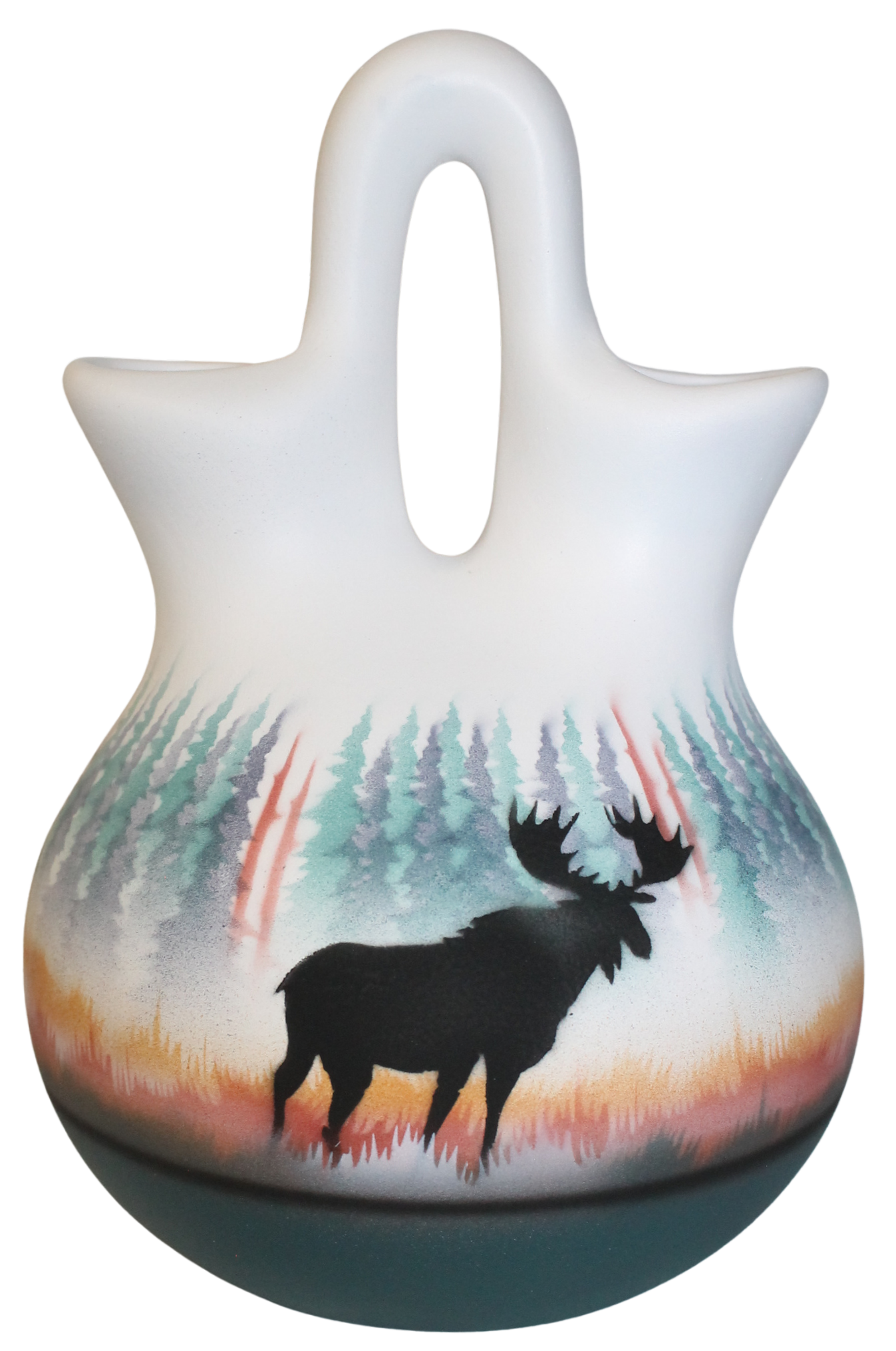 MSL7 Morning Mist -Moose 5 1/2 x 8 Wedding Vase