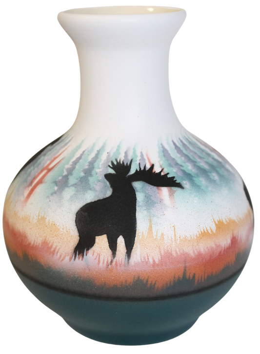 MSM1 Morning Mist -Moose 4 1/2 x 6 Vase