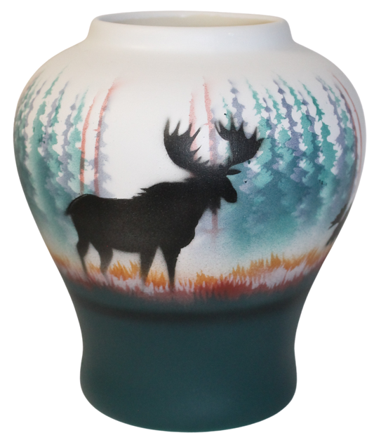 MSM2 Morning Mist -Moose 5 x 5 1/2 Vase
