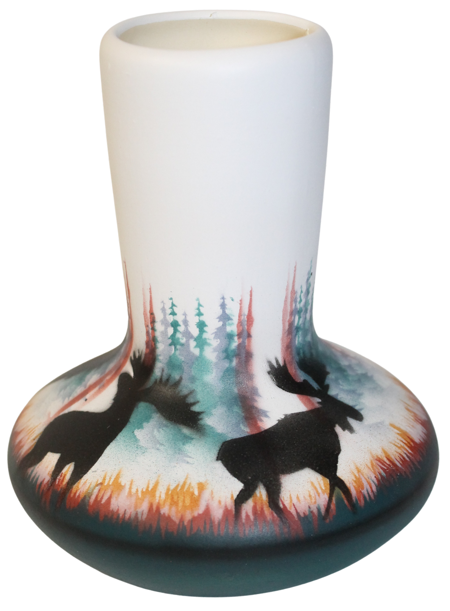 MSS4 Morning Mist -Moose 4 1/2 x 5 Bud Vase