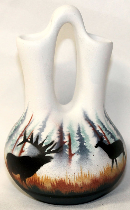 MTS7 Morning Mist -Elk 3 x 5 1/4 Wedding Vase