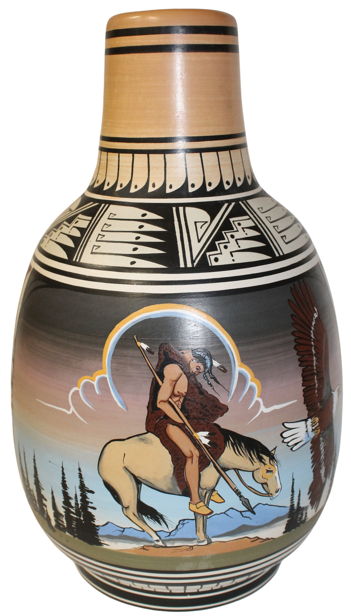 JFL Legacy Collector- Richard Yazzie End of Trail and Maiden (7 x 12 Inches)