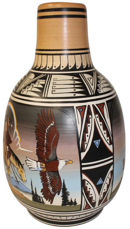 JFL Legacy Collector- Richard Yazzie End of Trail and Maiden (7 x 12 Inches)