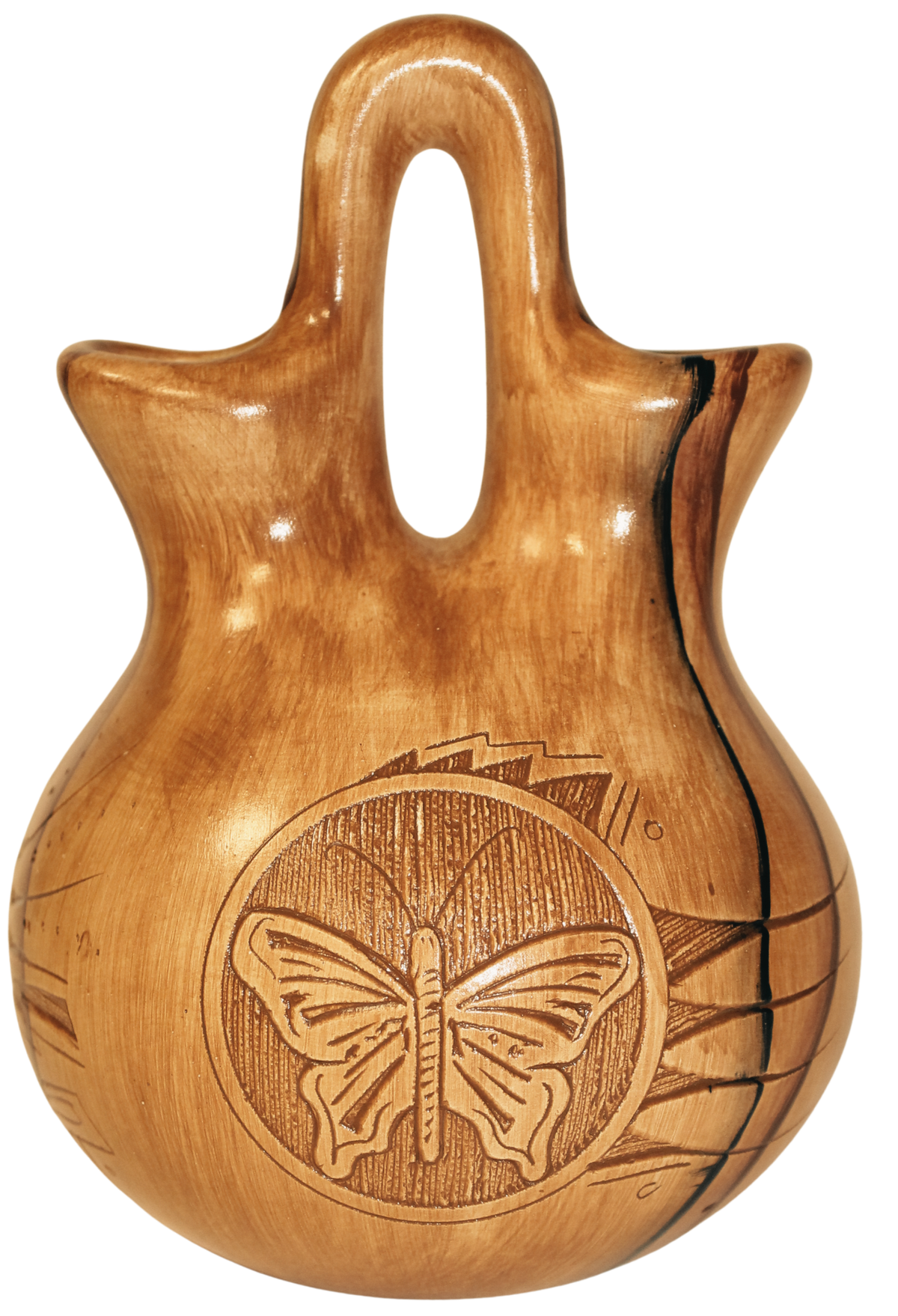 Butterfly Wedding Vase - Collector by Dwayne Blackhorse -(DBW25WVButterfly)