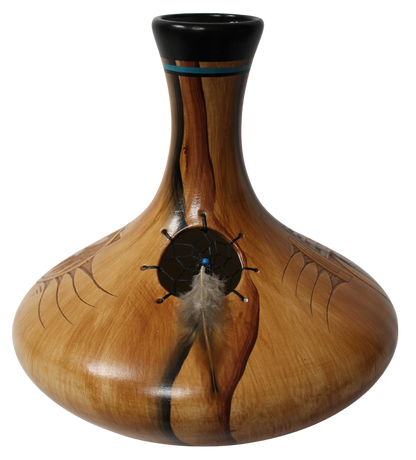 Authentic Navajo Etched Collector Piece by Dwayne Blackhorse -(DBW154A)