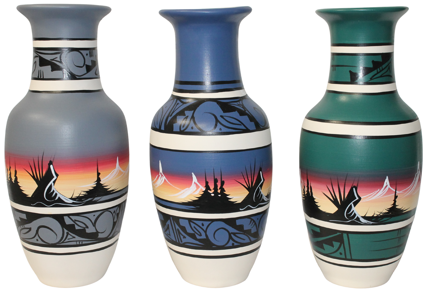 12080 Mountain Rainbow 6 x 14 Chimney Vase