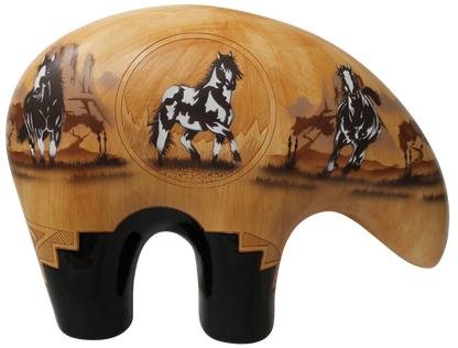 Navajo Etched Woodgrain Finish Collector Piece by James Benally -(JBW330a)