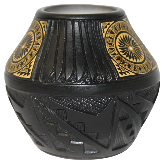 Authentic Deep and Two-Tone Etched Collector Piece by Leo Blackhorse -(lbw176b)