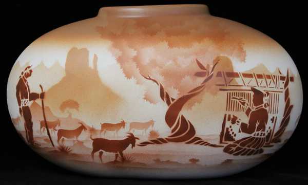 Navajo Lifestyles  16 1/2 x 10 1/2 Pillow Vase -(32142)