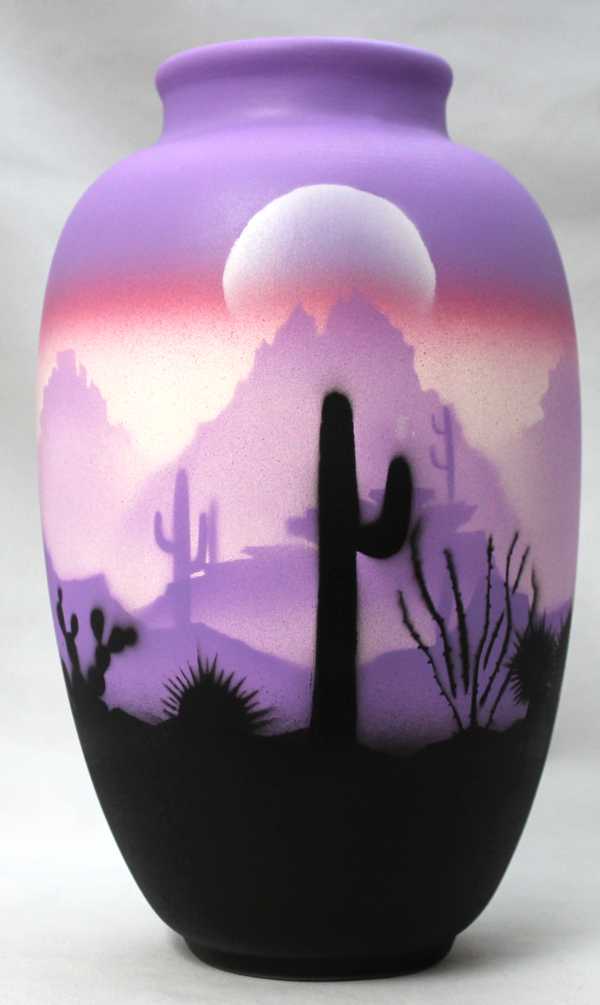 Purple Sonora Desert  6 x 10 Ginger Jar -(45033)