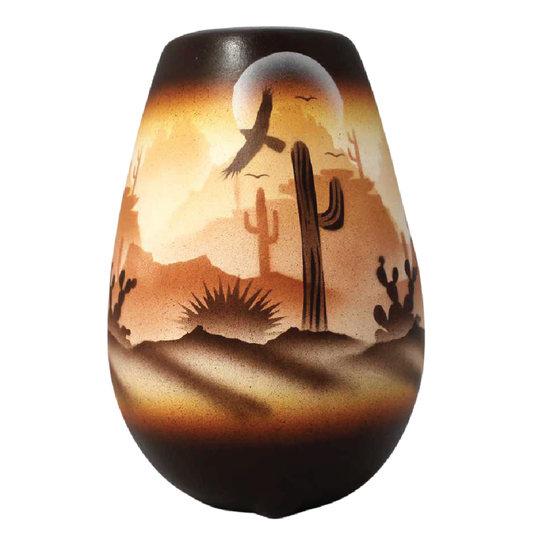 Brown Sonora Desert  6 x 8 1/2 Vase -(46091)