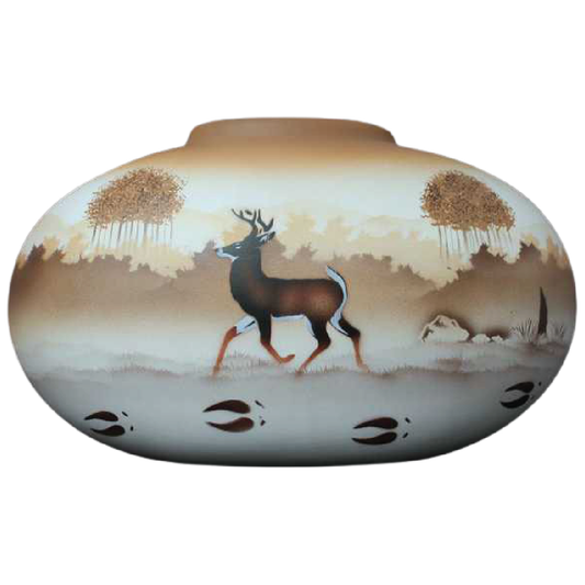 Back Country Tracks Deer 16 1/2 x 10 1/2 Pillow Vase -(66142)