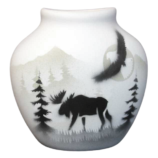 High Country Tracks Moose 3 x 3 Pillow Vase -(60141)