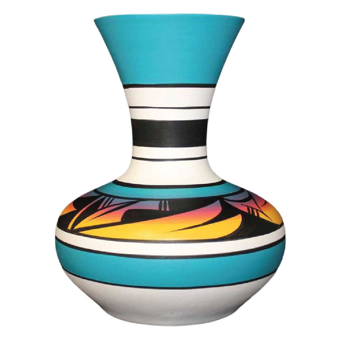 Indian Rainbow  7 x 9 Inch Vase -(10001)
