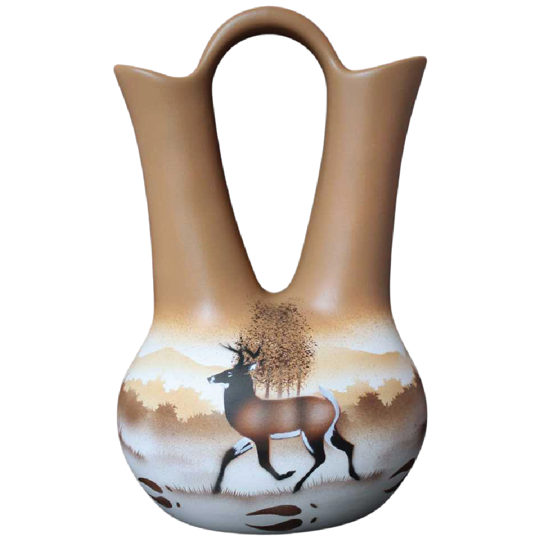 Back Country Tracks Deer 7 1/2 x 12 Wedding Vase -(66065)