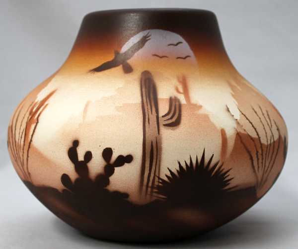 Brown Sonora Desert  7 1/2 x 6 Bowl -(46057)