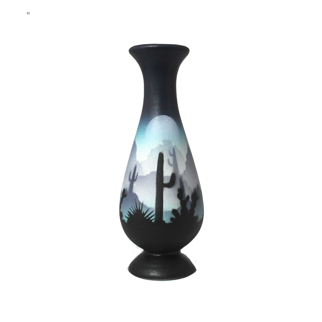 Blue Sonora Desert  2 1/2 x 6 Bud Vase -(44078)