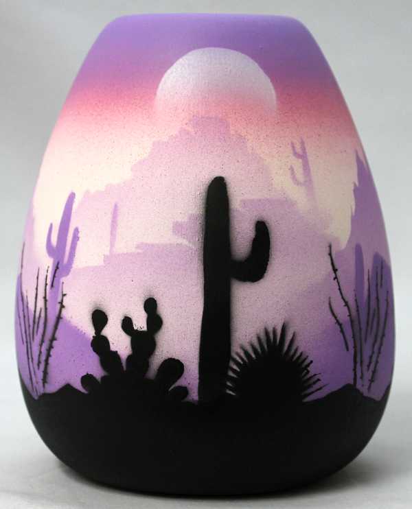 Purple Sonora Desert  4 x 5 1/2 Vase -(45015)