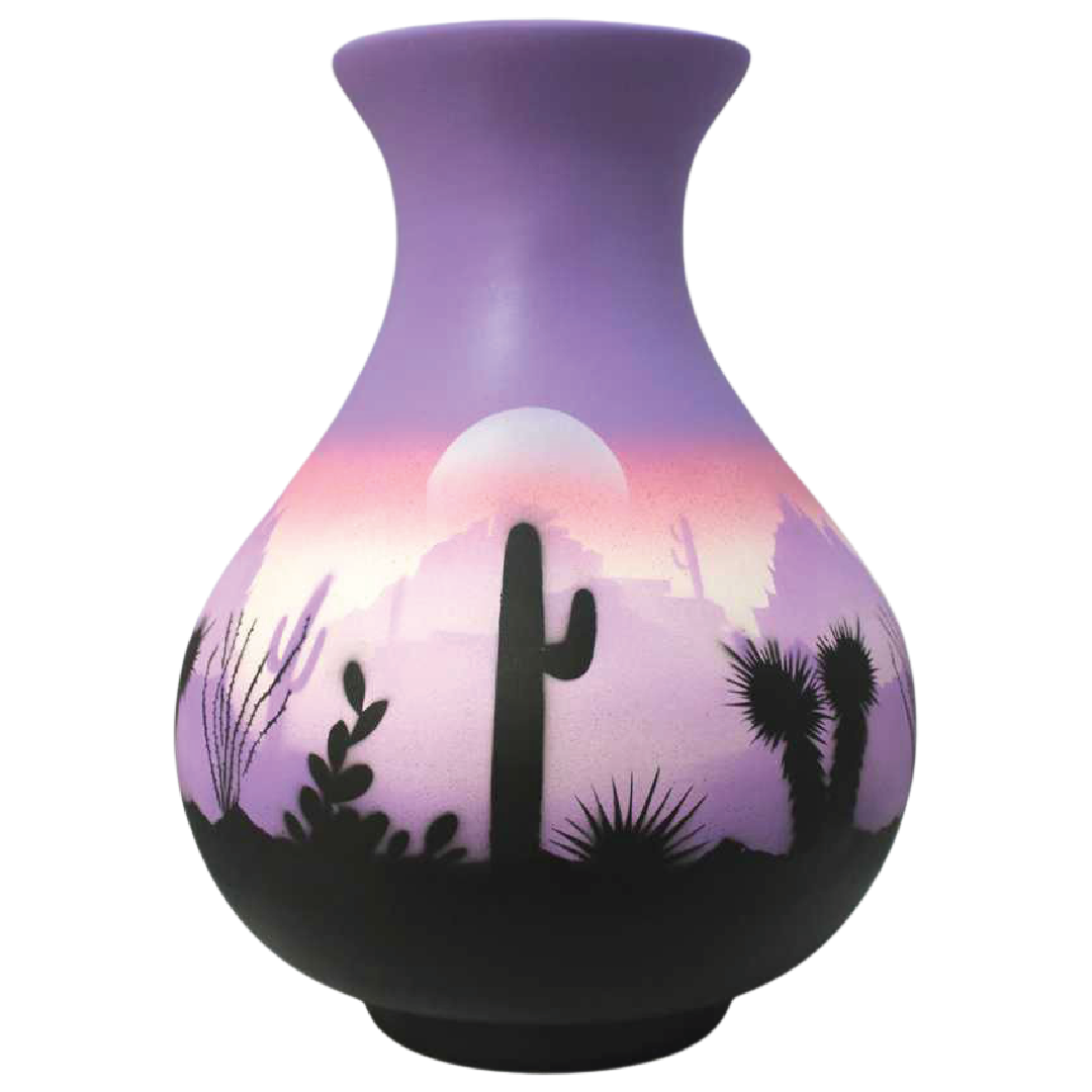 Purple Sonora Desert  10 1/2 x 14 1/2 Vase -(45136)