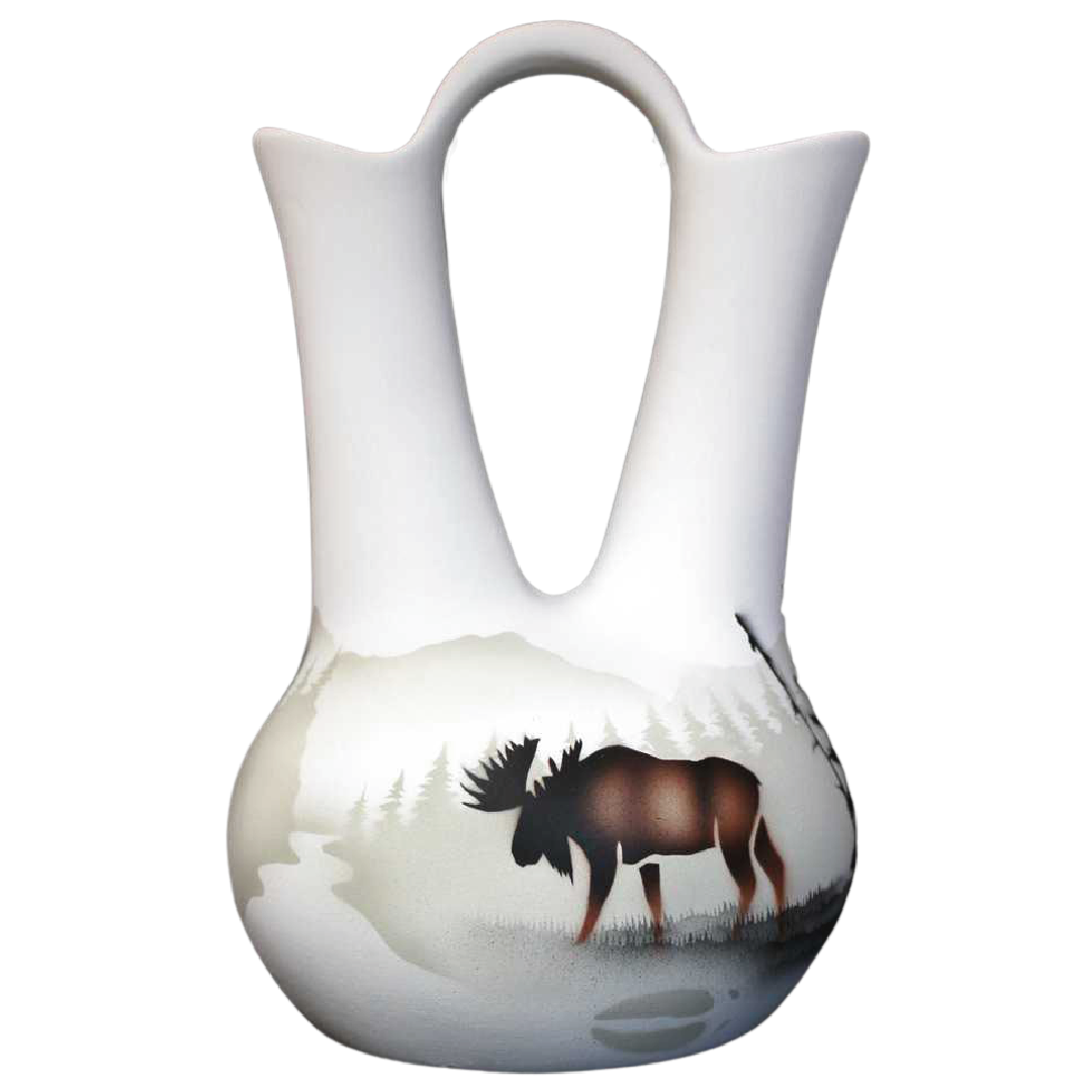 High Country Tracks Moose 7 1/2 x 12 Wedding Vase -(60065)