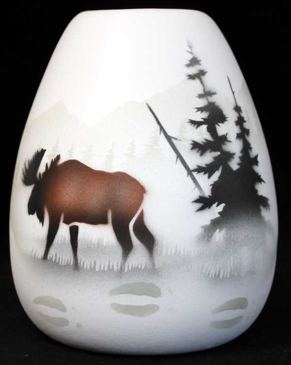 High Country Tracks Moose 4 x 5 1/2 Vase -(60015)