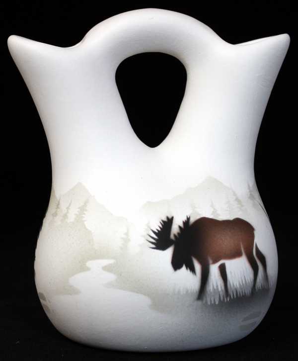 High Country Tracks Moose 4 1/2 x 5 1/2 Wedding Vase -(60023)