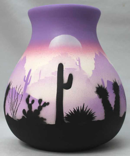 Purple Sonora Desert  8 1/2 x 9 1/2 Pot -(45052)
