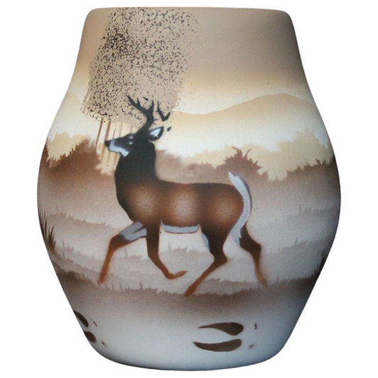 Back Country Tracks Deer 4 1/2 x 5 1/2 Vase -(66021)