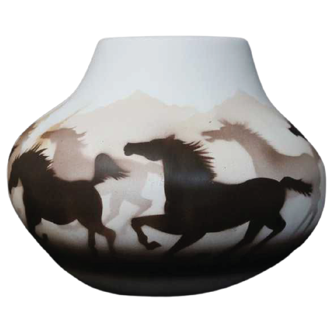 Wild Horses  7 1/2 x 6 Bowl -(33057)
