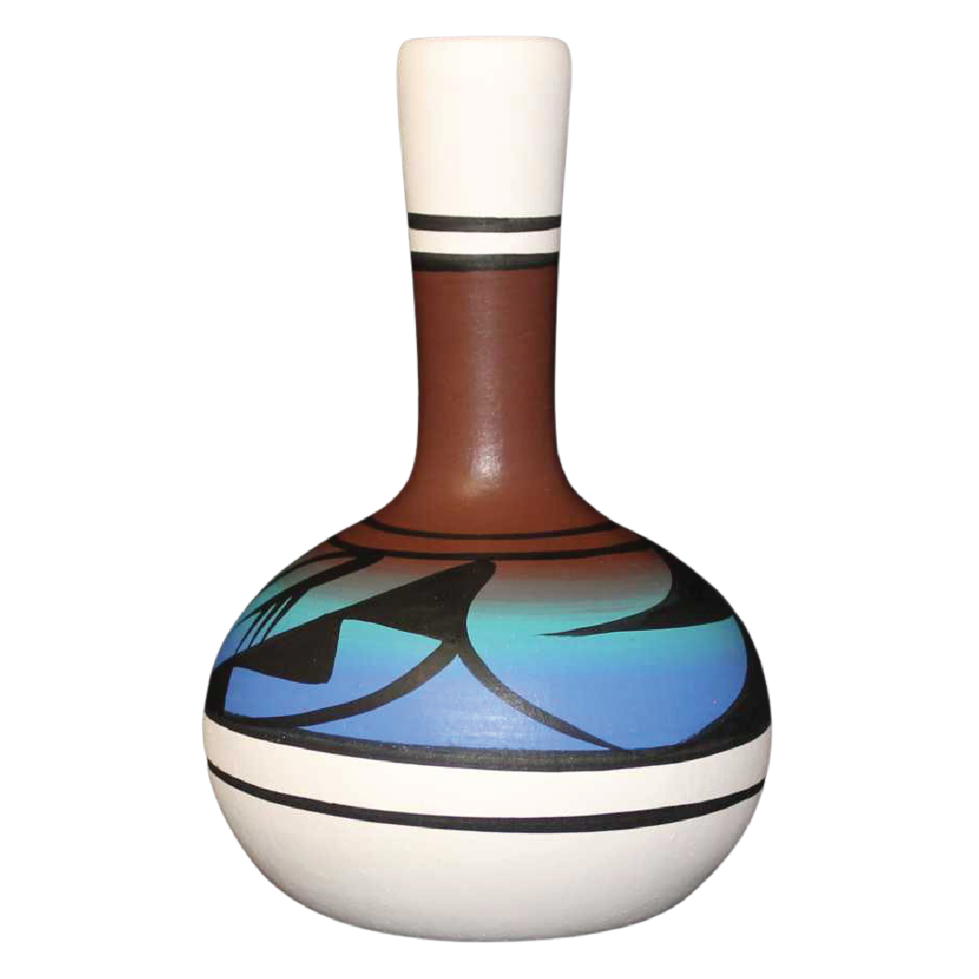 Indian Rainbow  3 1/2 x 5 1/2 Inch Ball Vase -(10006)