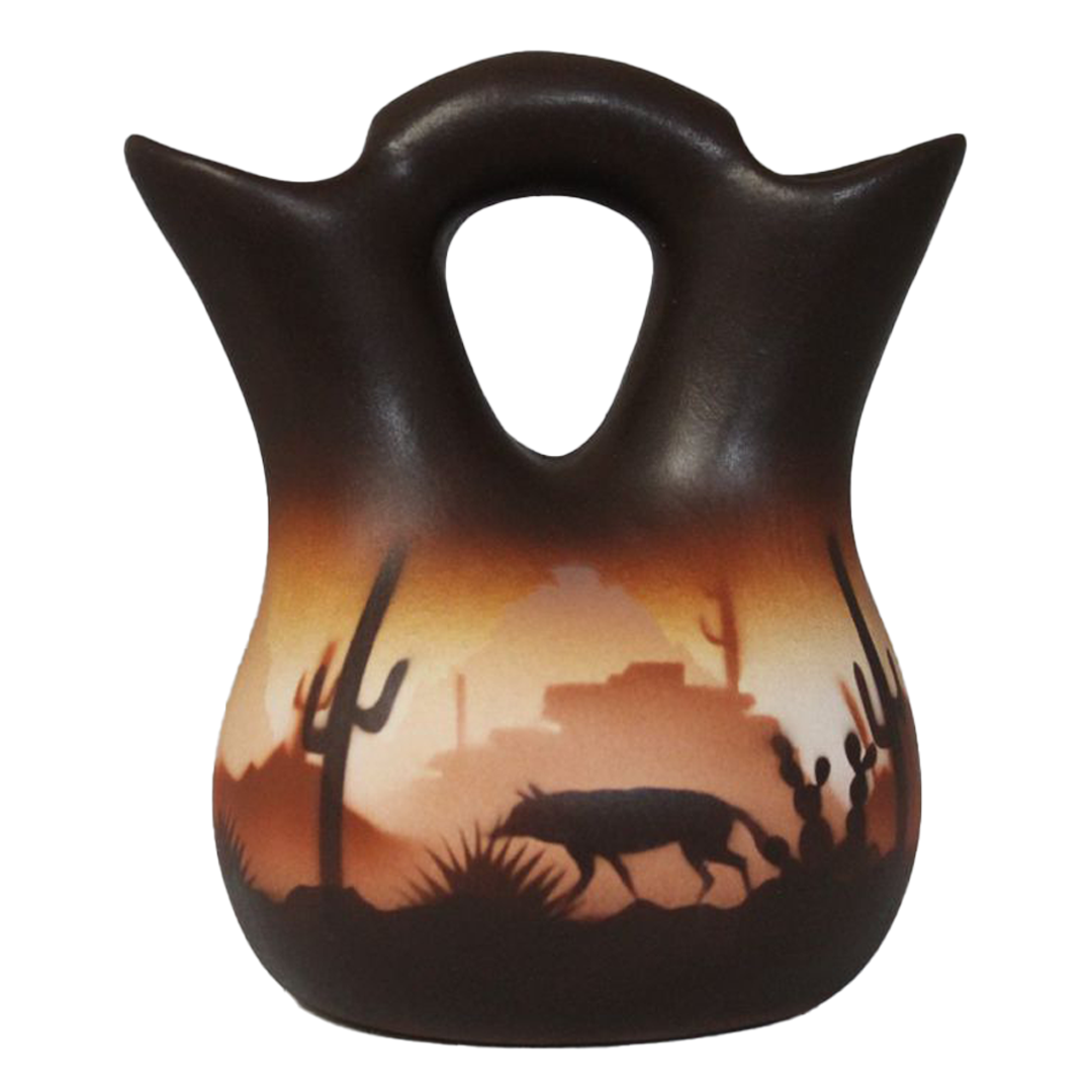 Brown Sonora Desert  4 1/2 x 5 1/2 Wedding Vase -(46023)