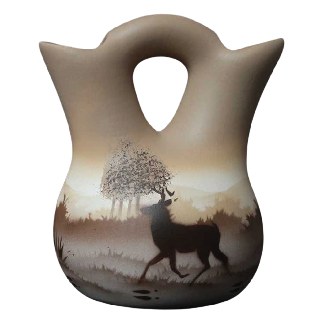 Back Country Tracks Deer 4 1/2 x 5 1/2 Wedding Vase -(66023)