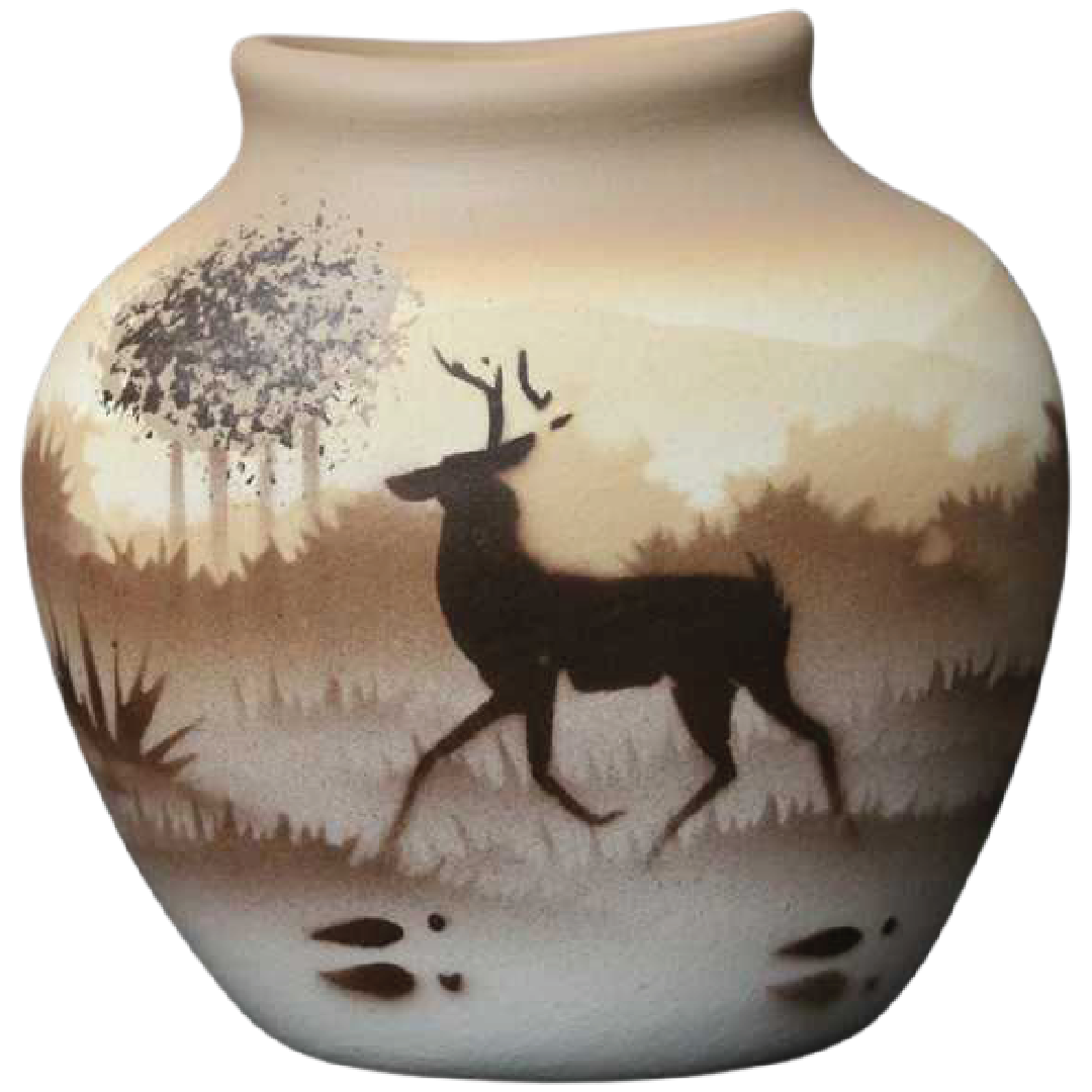 Back Country Tracks Deer 3 x 3 Pillow Vase -(66141)