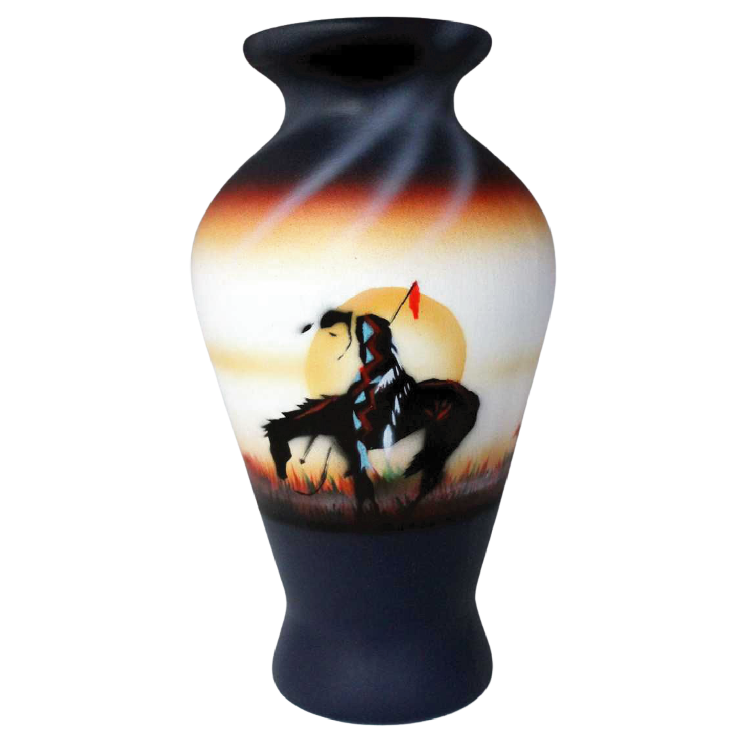 End of the Trail 5 1/2 x 10 Flower Vase - (ETE4)