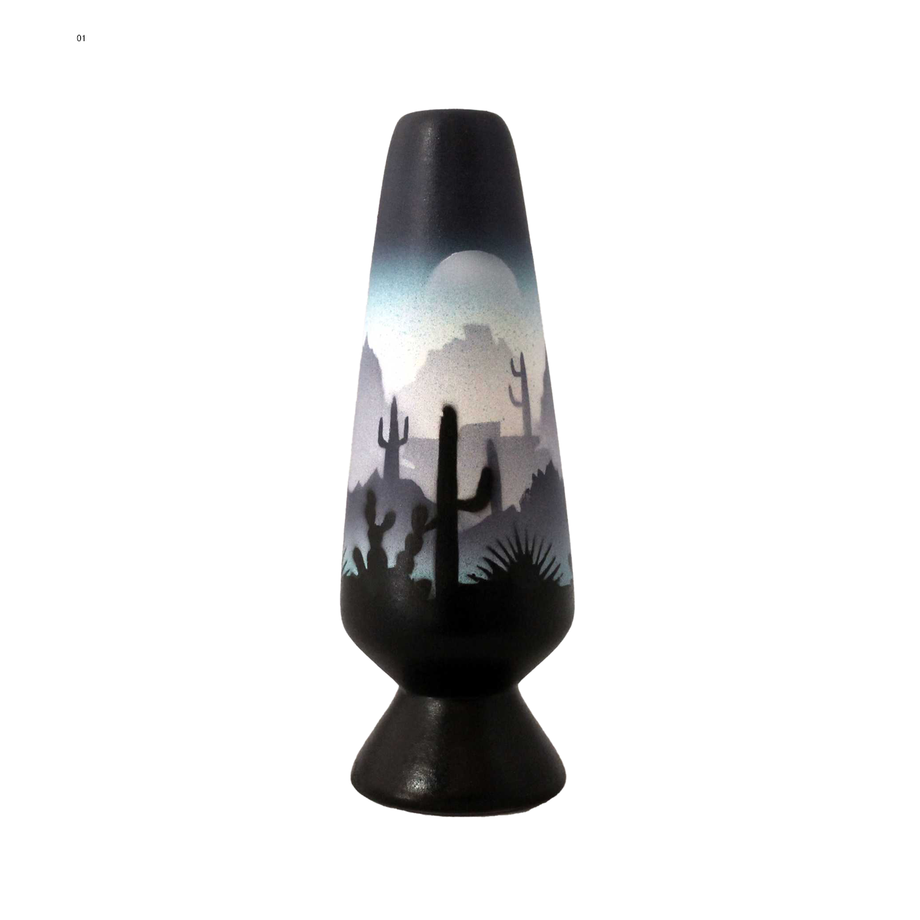 Blue Sonora Desert  2 x 6 Bud Vase -(44077)